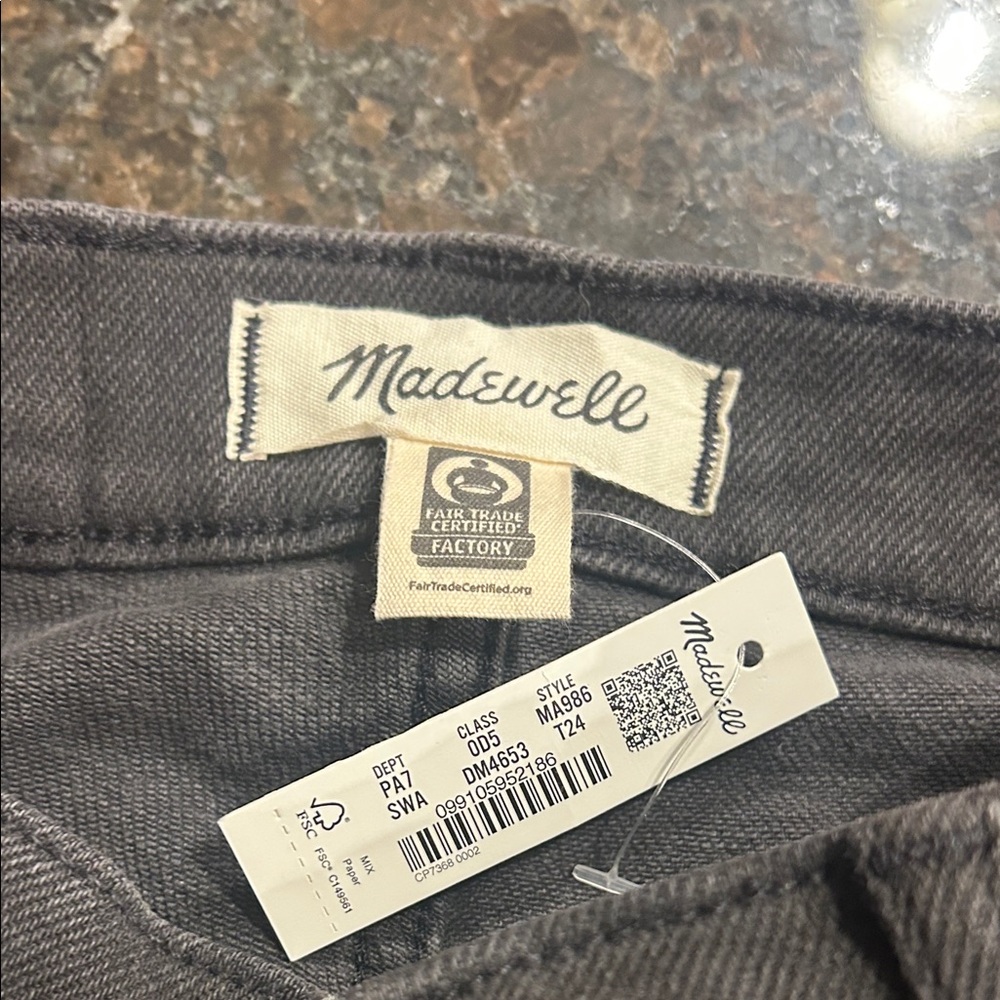 Madewell Charcoal Denim Pants